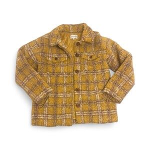 Plaid Faux Fur Sherpa Coat.